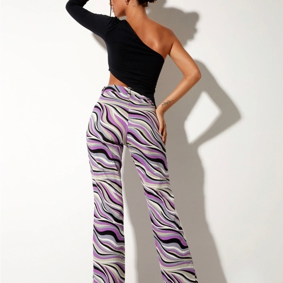 Motel rocks zoven trousers in 60s abstract - Picture 2 of 3